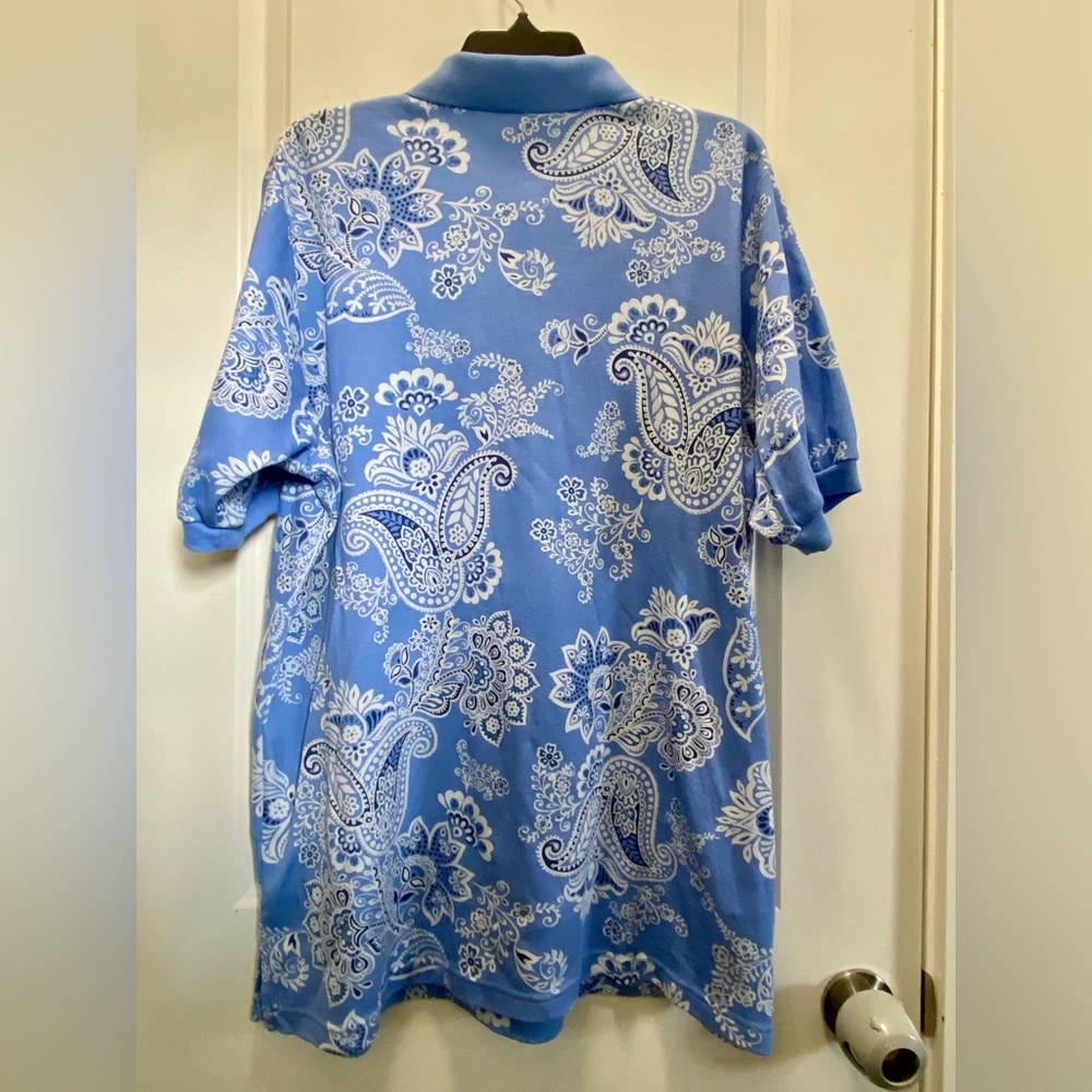 Woman Within Paisley Polo Top - Picture 4 of 12